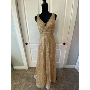 Gold Sequins Dress